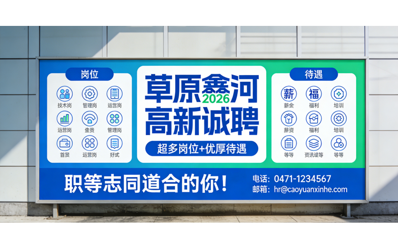 草原鑫河2026招聘｜高新薪资+优质福利，职等有缘的你
